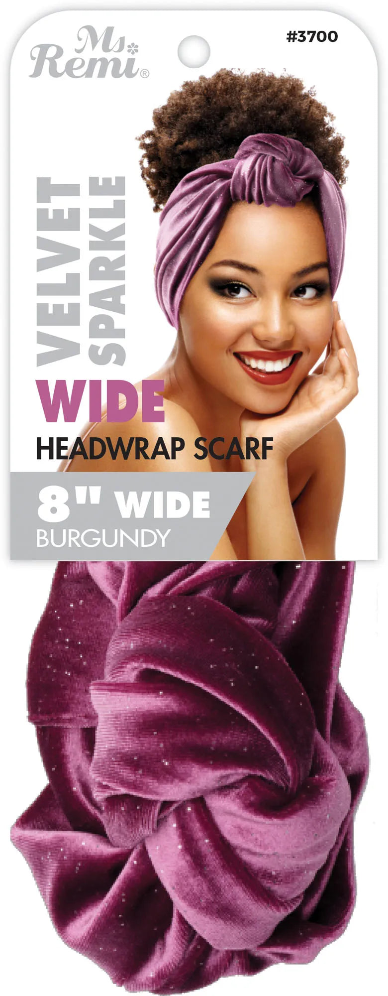 Ms. Remi Velvet Sparkle Wide Headwrap Scarf Assorted Colors