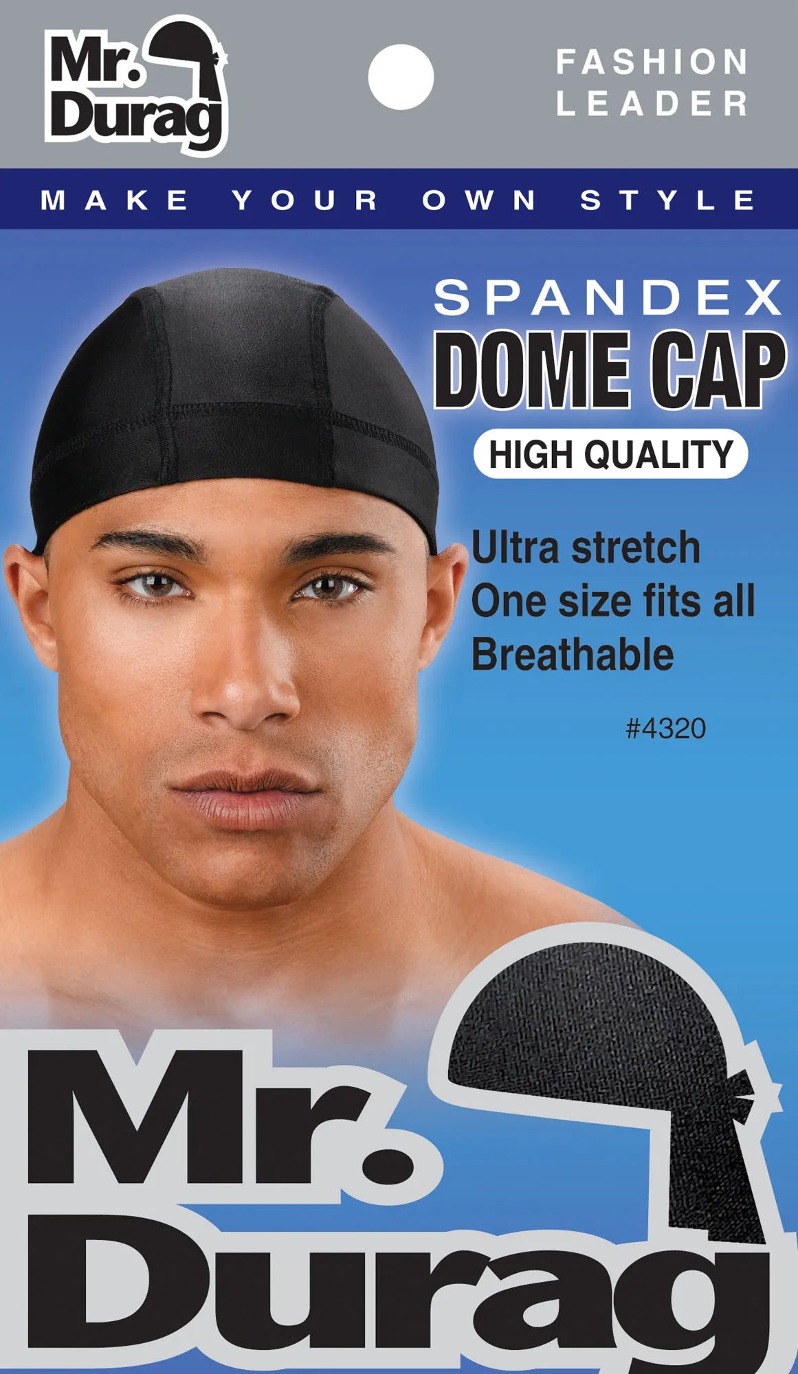 Mr. Durag Spandex Dome Cap - Black