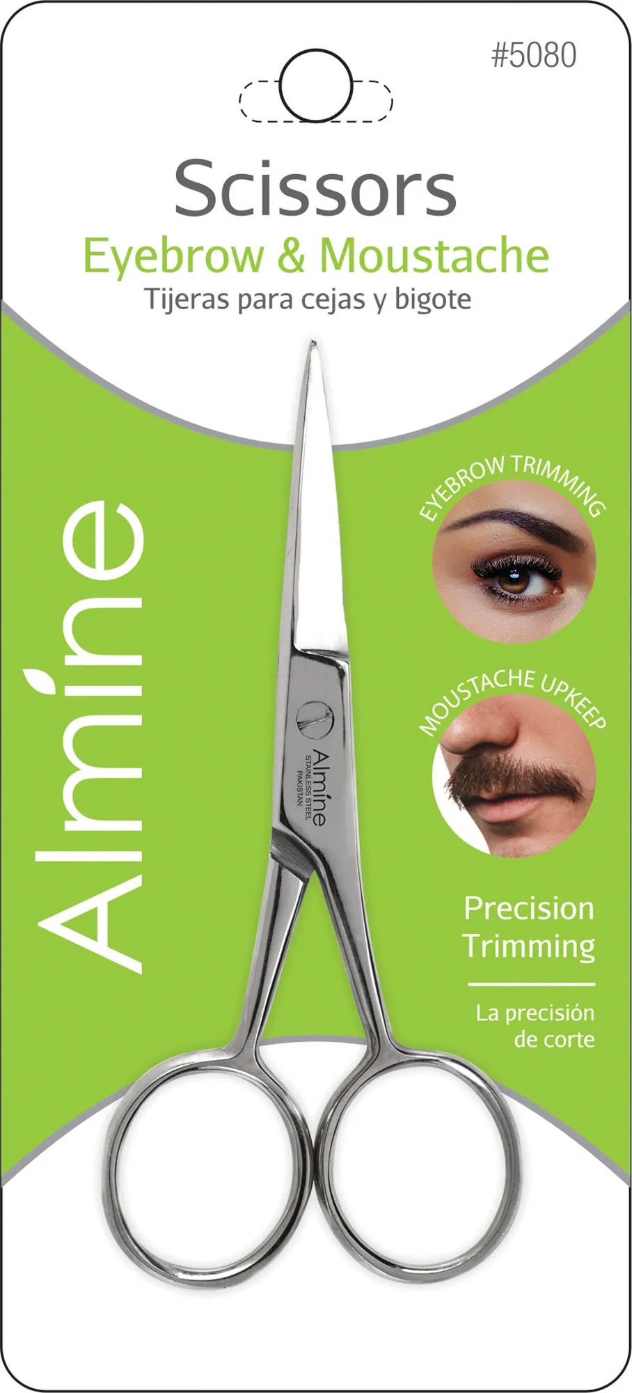 Almine Scissors Eyebrow & Mustache 4"