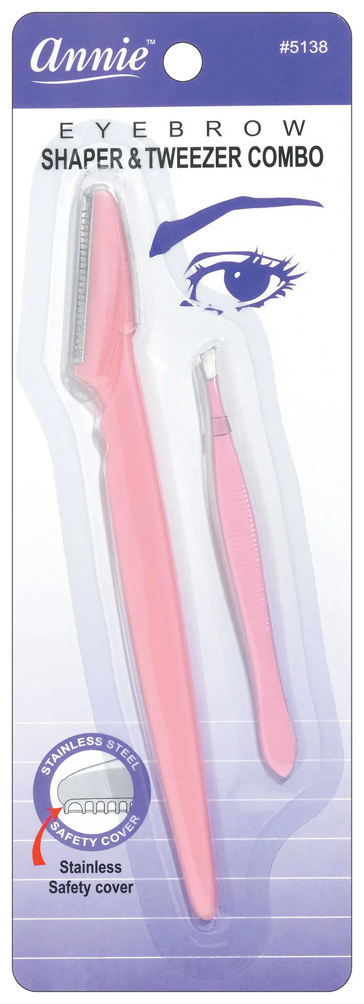 Annie Eyebrow Shaper & Tweezer Combo Asst. Color