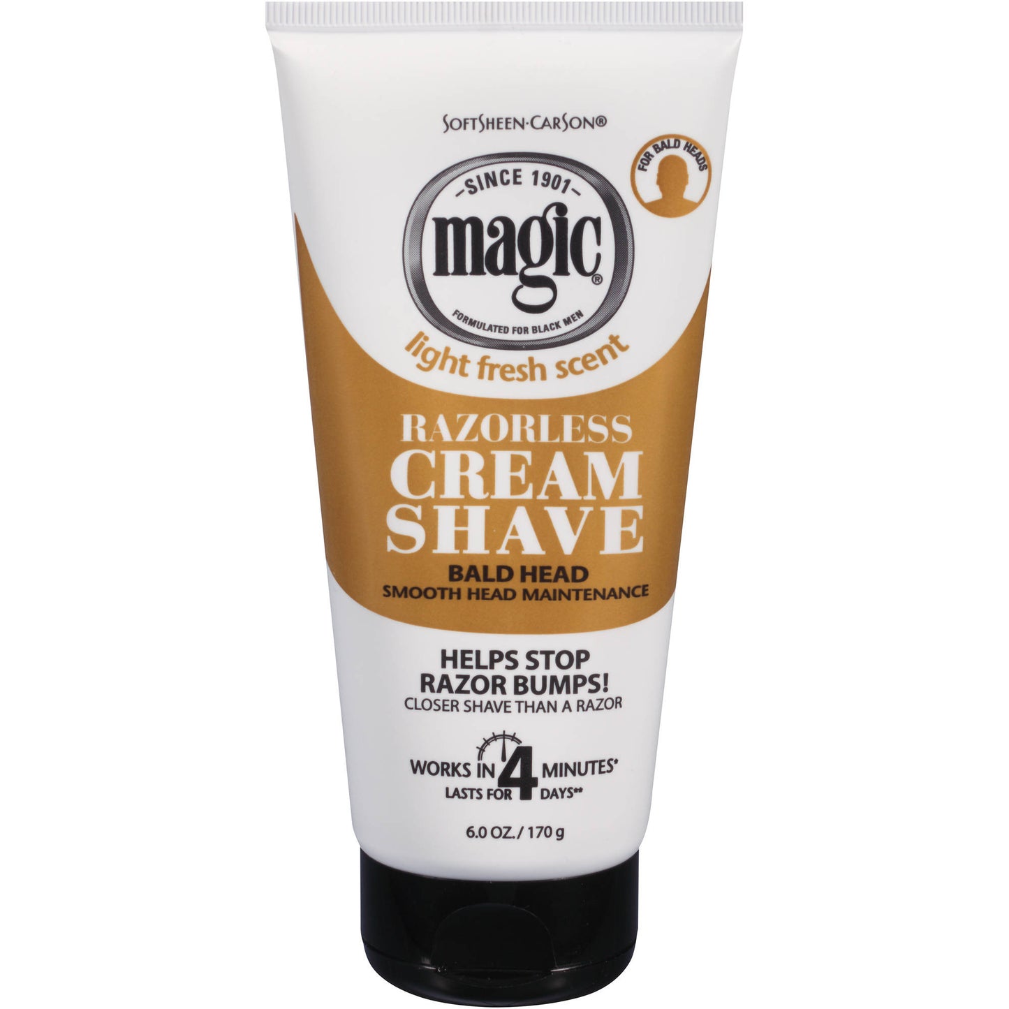 Magic Razorless Shave Cream Bald Head 6 Oz.