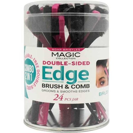 Magic 2-in-1 Double-Sided Edge Brush, 1pc, Assorted Colors
