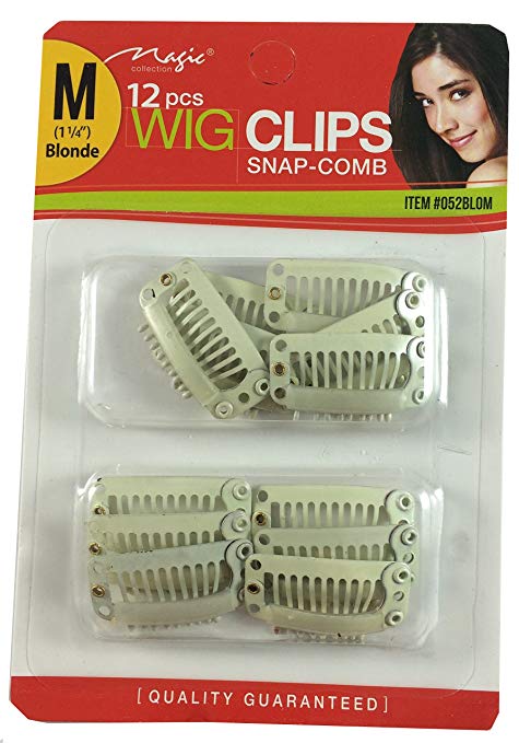 Magic 12pcs Wig Clips - Medium, Blonde