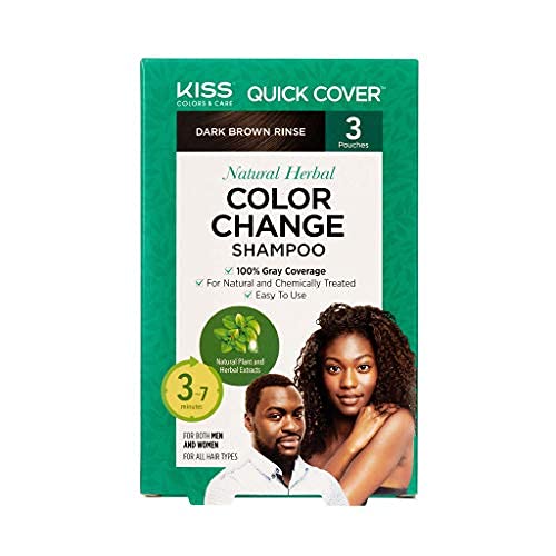 Quick Cover Natural Herbal Color Change Shampoo Rinse 3 pcs/pk