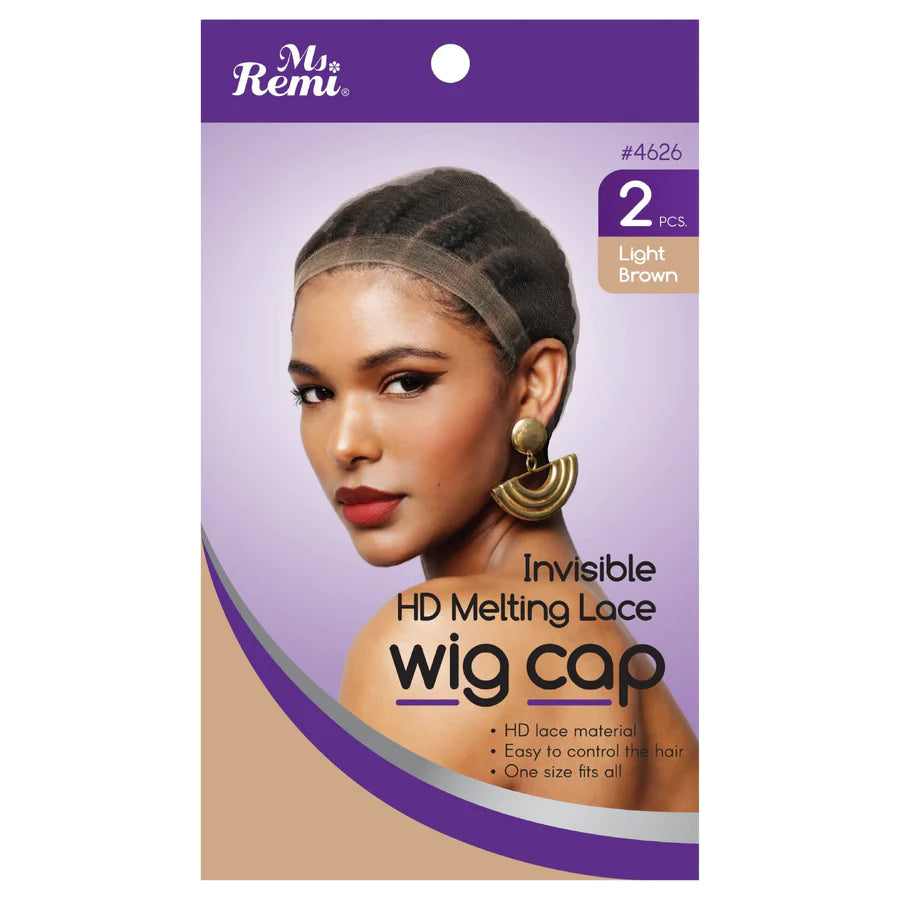 Ms. Remi Invisible HD Melting Lace Wig Cap 2pc- Light Brown