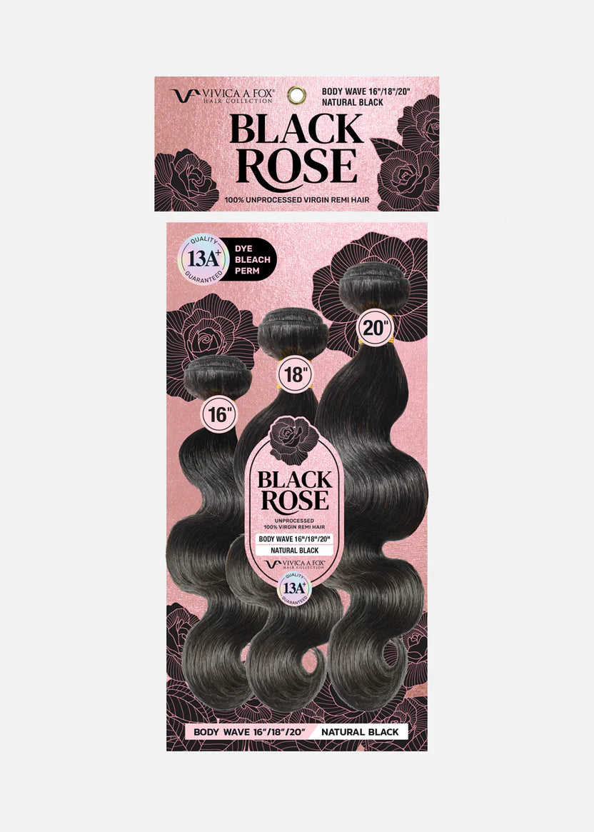 Black Rose Body Wave 13A+ 3-Bundle Pack - Natural Black