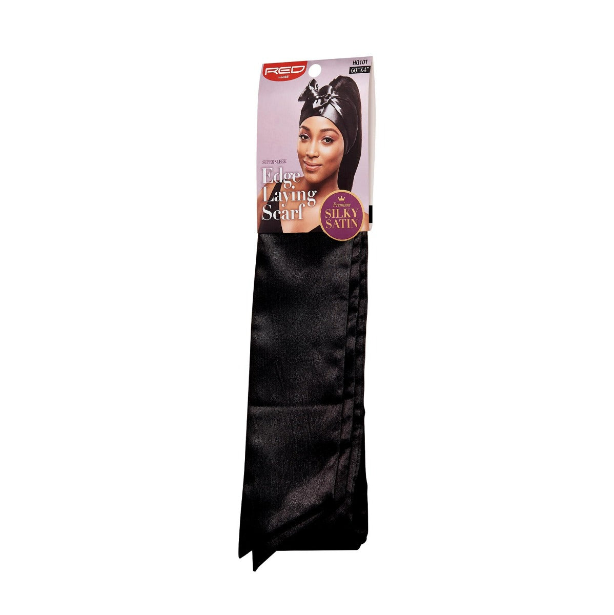 RED by Kiss Edge Laying Scarf 60"x4"- Black