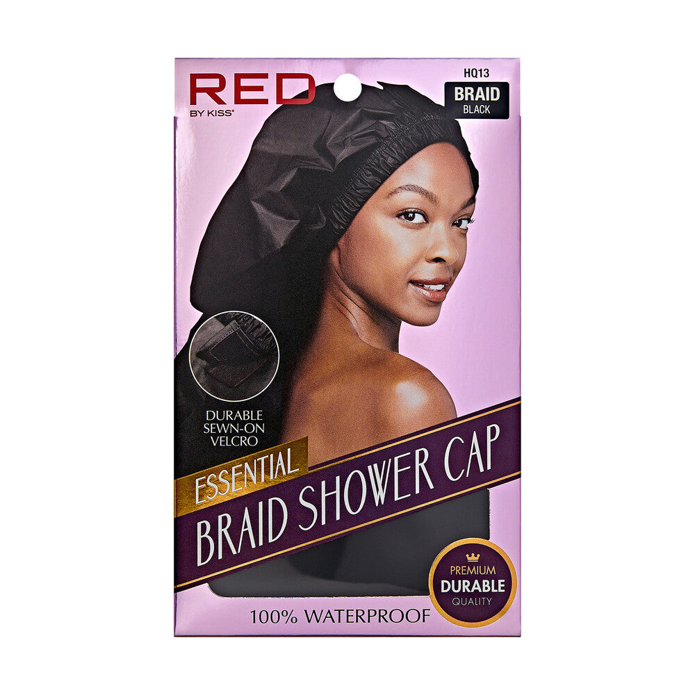 Essential Braid Shower Cap - Black