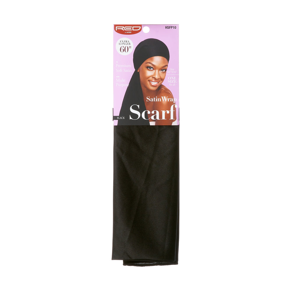 Red Satin Wrap Scarf 60"X16"