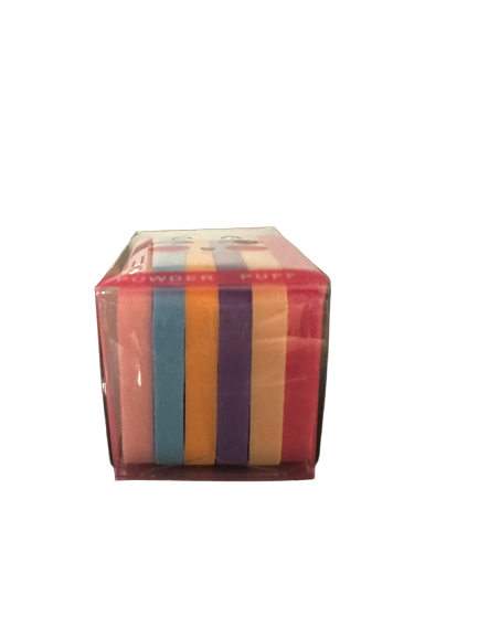 Powder Puff Makeup Sponges (6 pcs/pk) Multi-Colored