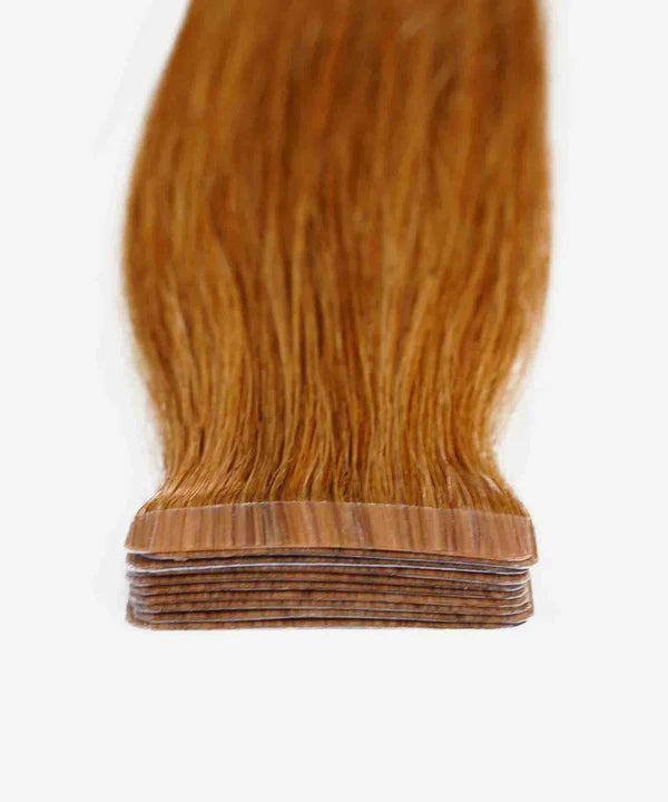Tape-In Indian Remy Hair - Straight, Golden Brown