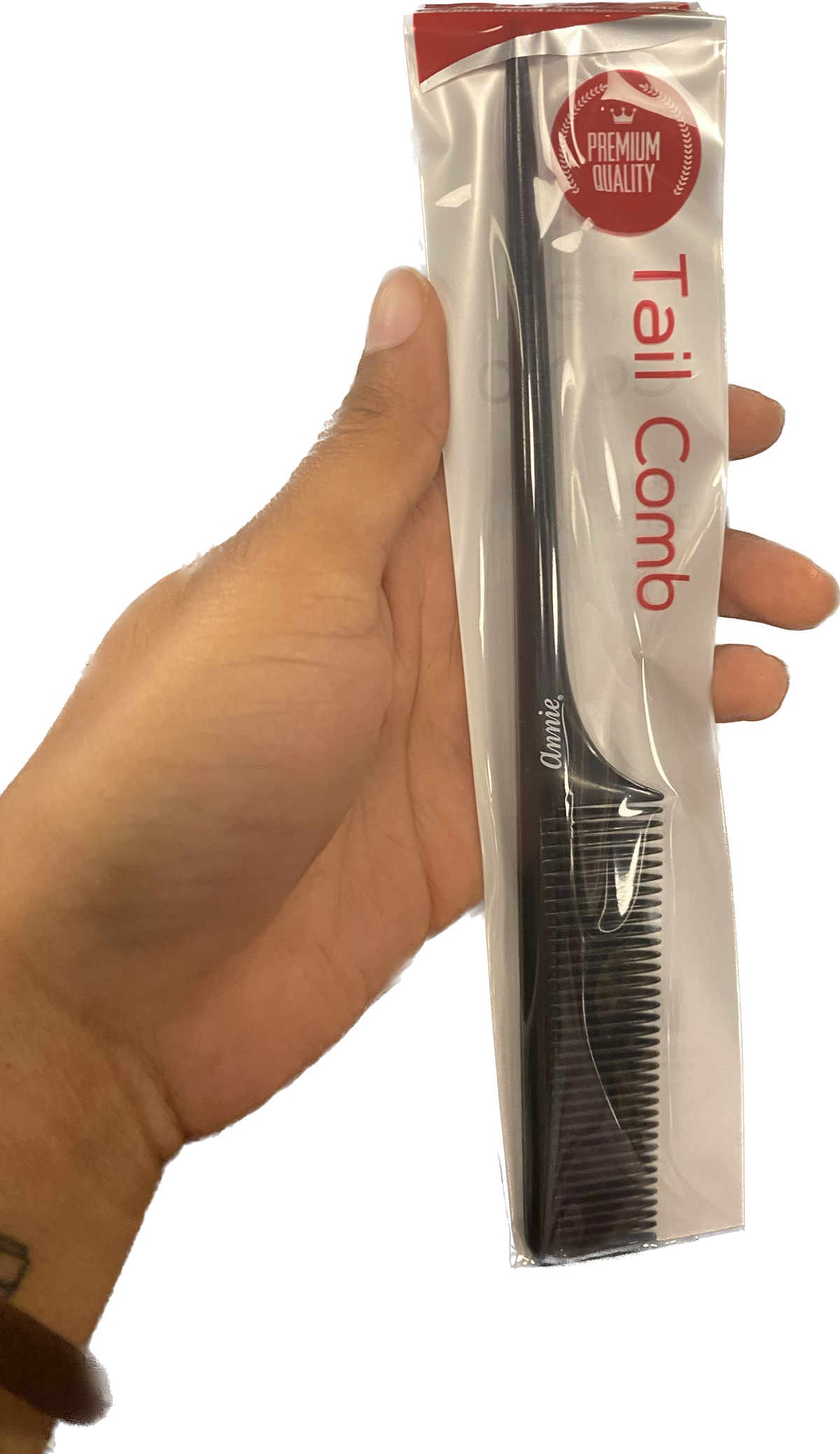 Annie Professional Thick Rat Tail Comb - Black