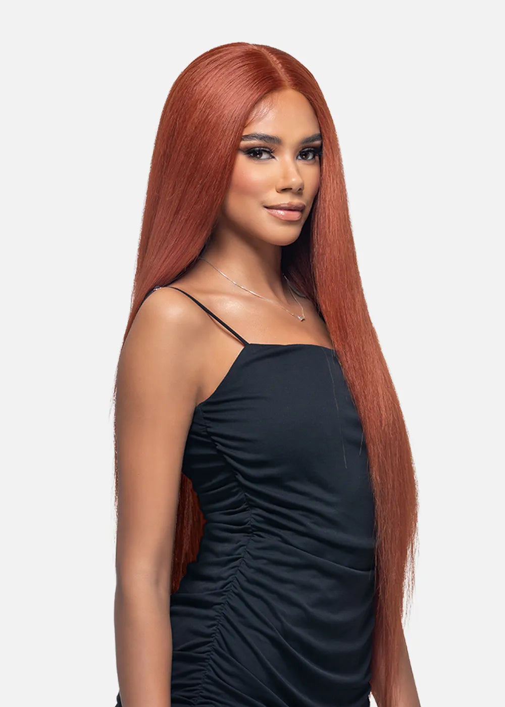 WNB -1 Human Hair Blend 36" Layered Straight W/Invisible Center Part