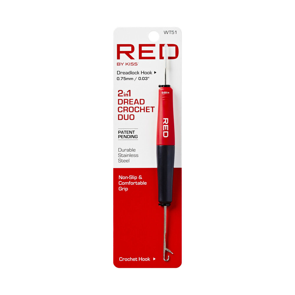 RED 2 in 1 Loc Crochet Duo 0.75mm / 0.03"