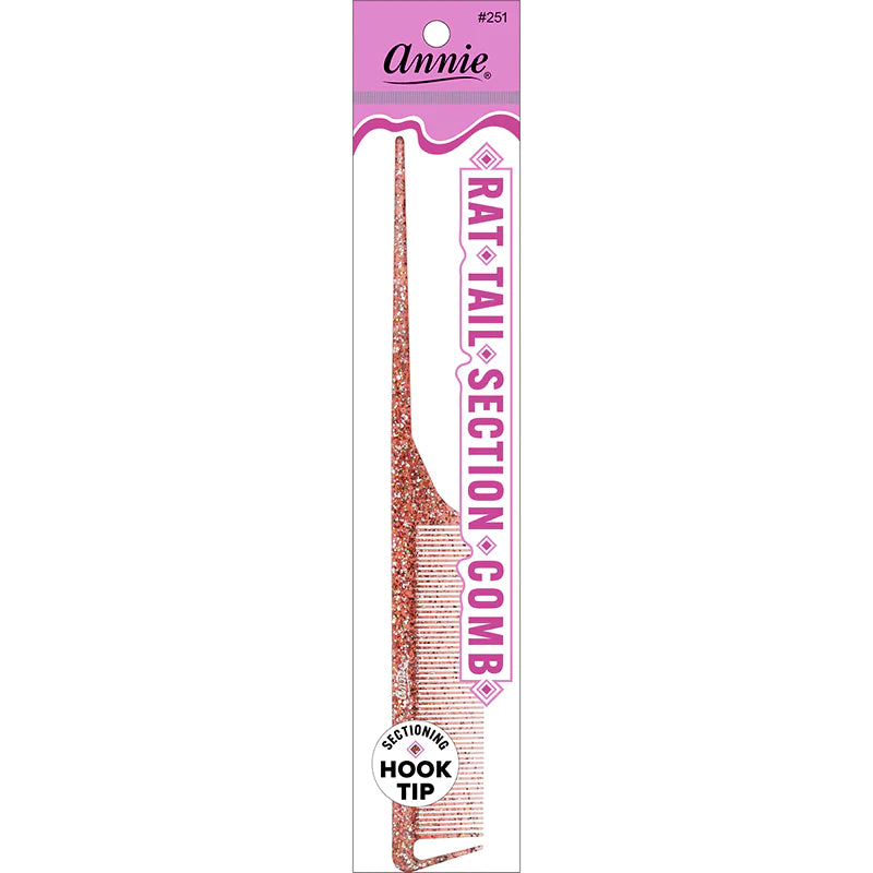 Annie Luminous Rat Tail Section Comb - Assorted