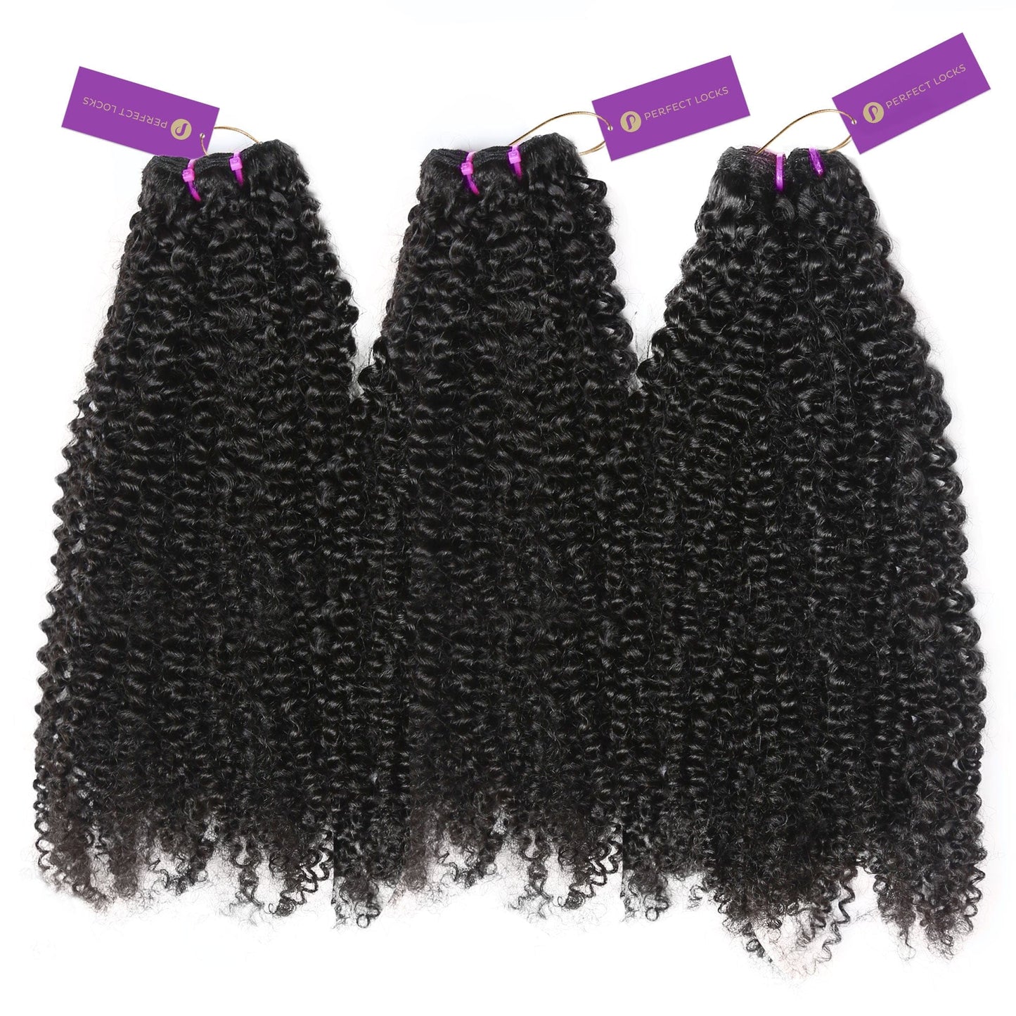 3 x Kinky Curly Machine Weft Bundle Deal