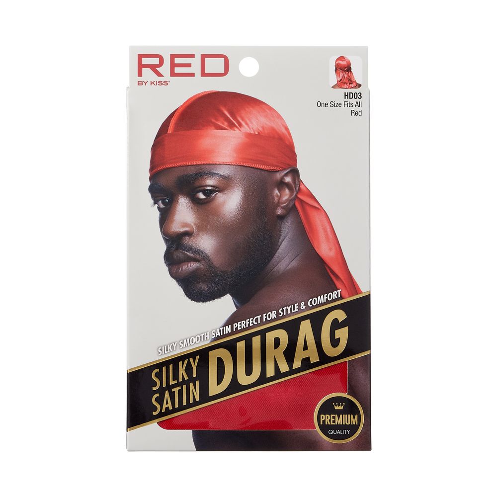 RED Silky Satin Durag