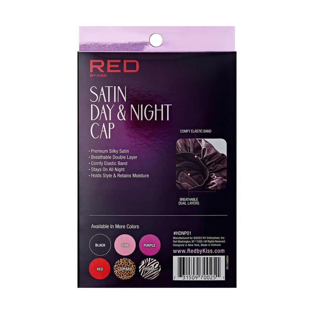 RED Satin Day & Night Cap