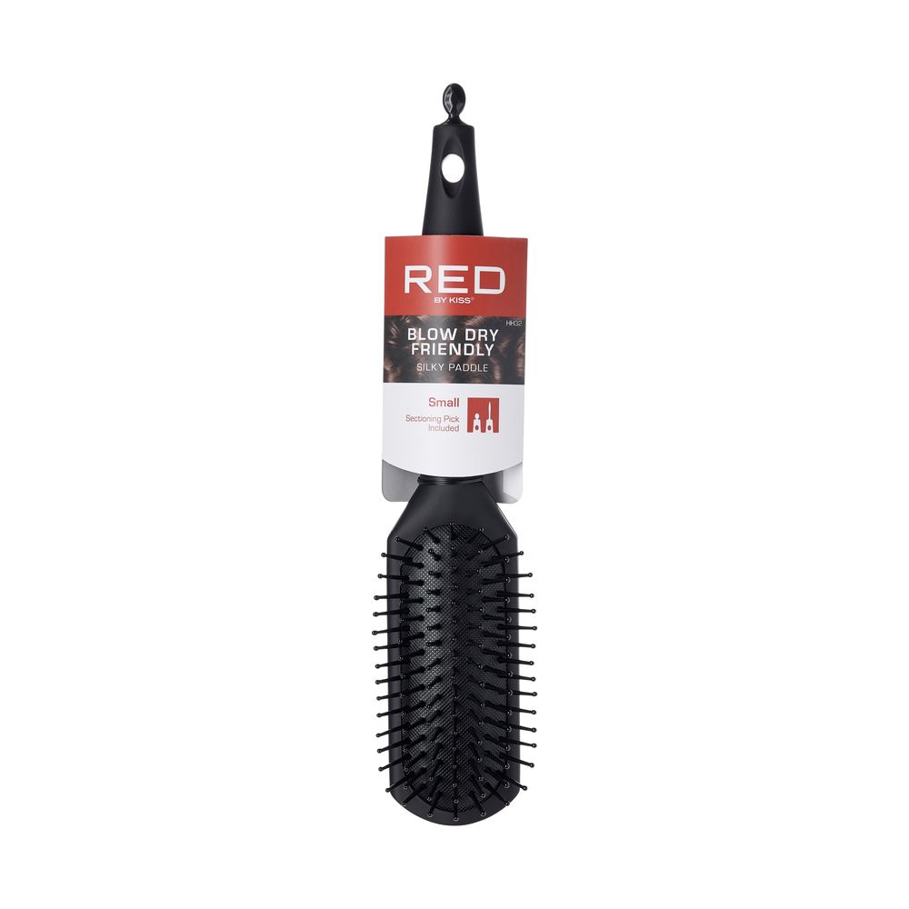 RED Rubberized Paddle Brush - Small