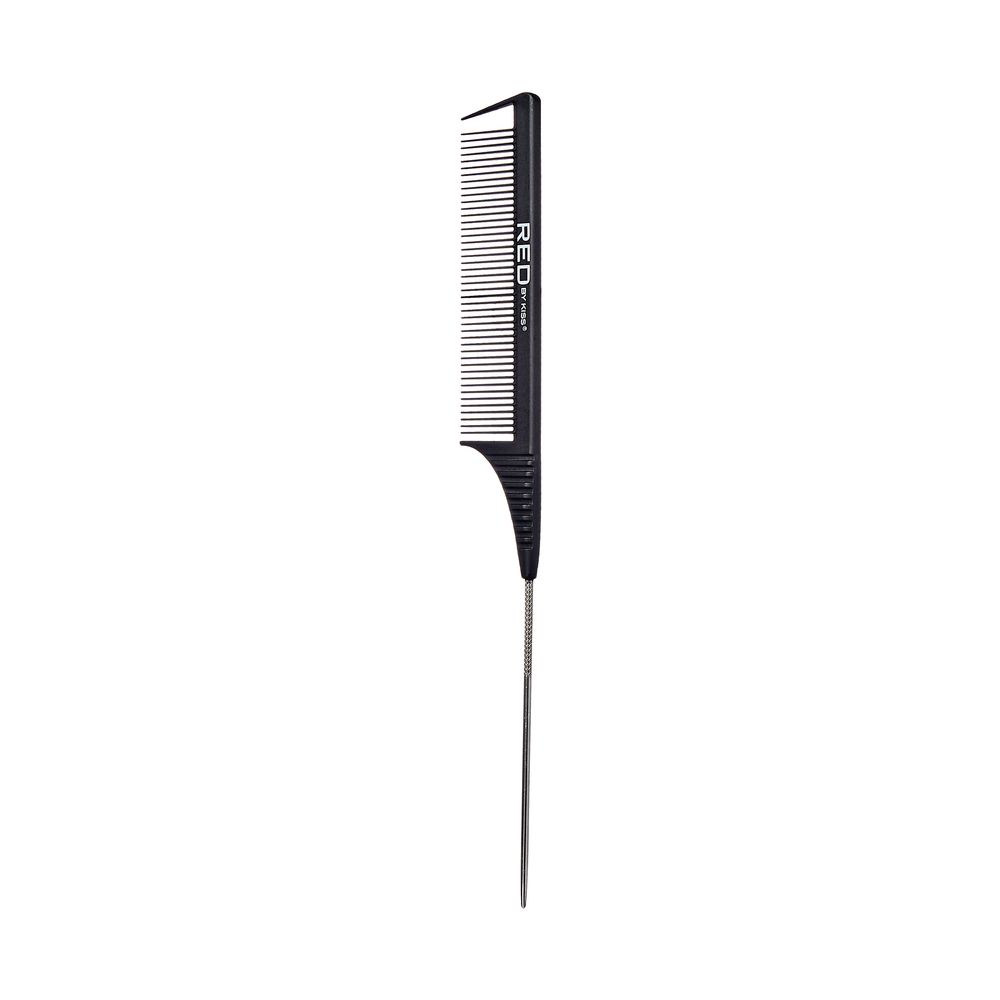 Carbon Fiber Parting Pin Tail Comb- Black