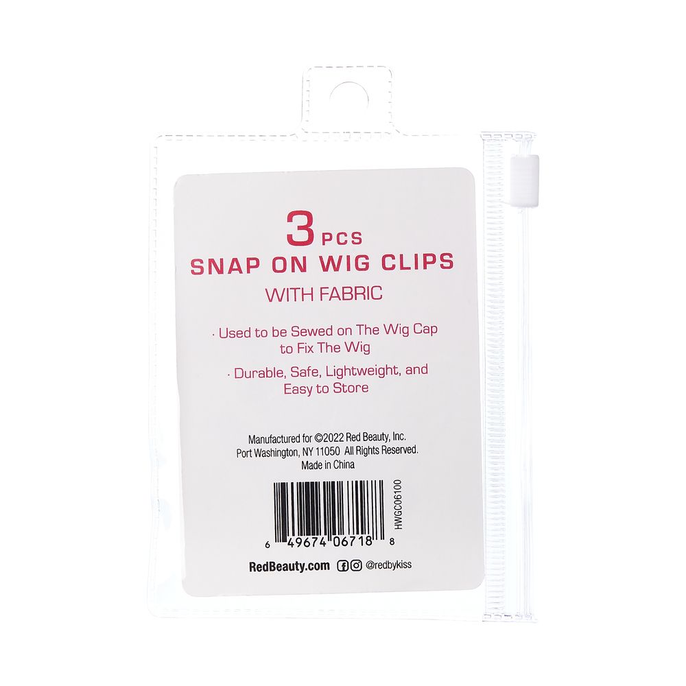 RED Spring Clip with Fabric 3pcs - Black