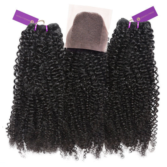 2 x Tight Curly Bundle Deal + Closure