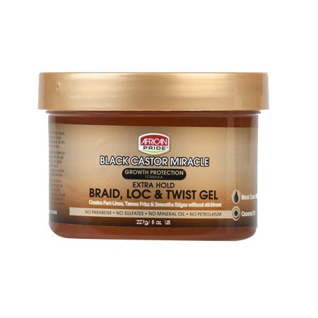 Black Castor Miracle Extra Hold Braid, Loc & Twist 8 oz