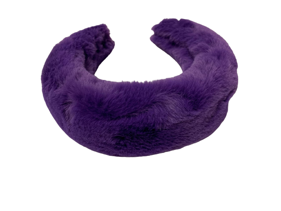 Fur Headband Solid Color
