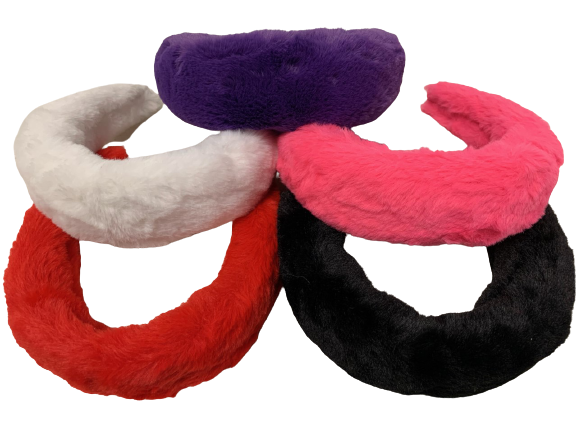 Fur Headband Solid Color