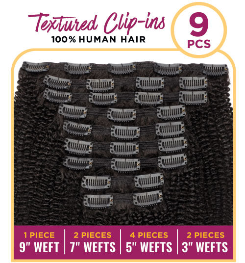 3C Textured Clip-In Extensions 14" or 18"