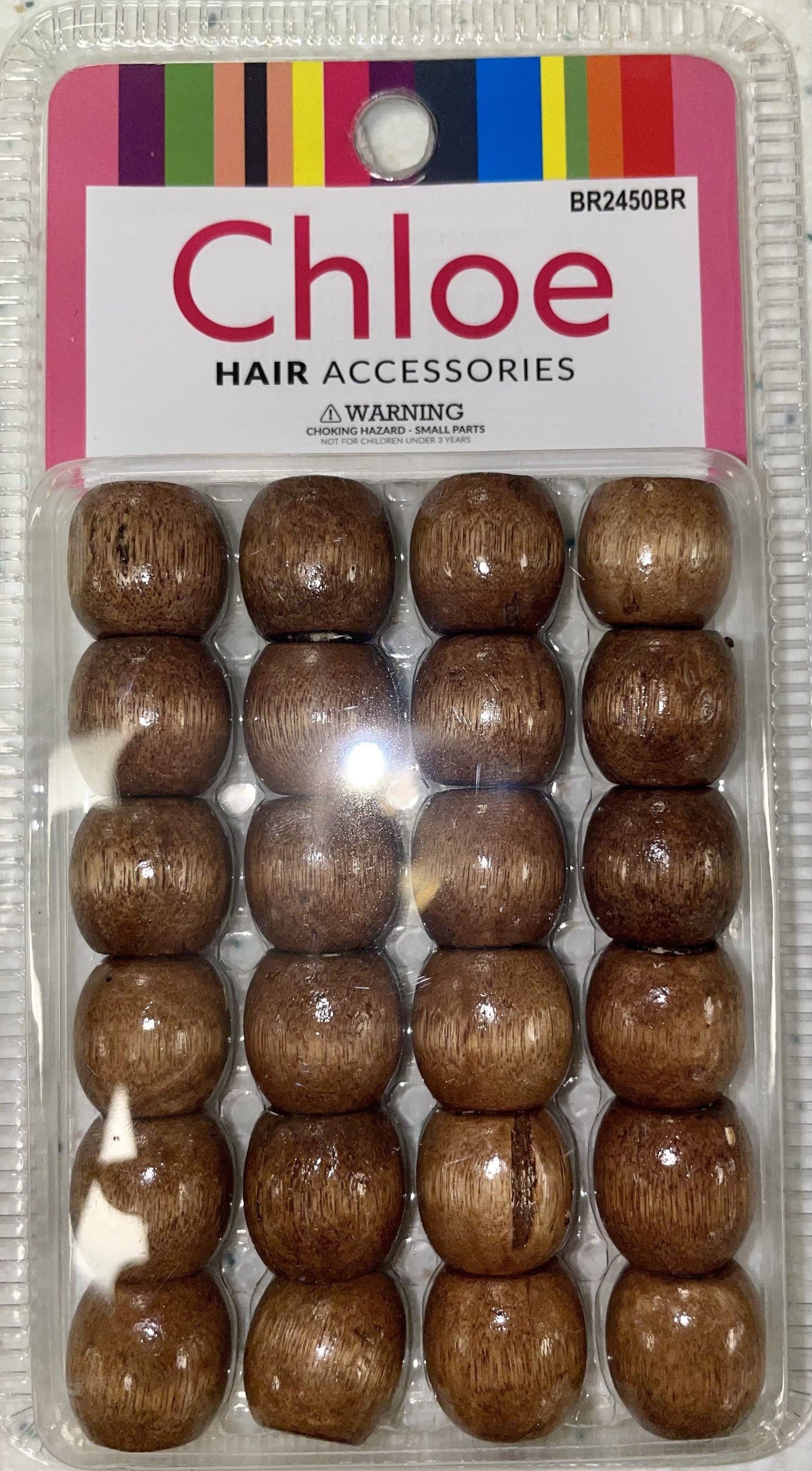 Chloe Round Jumbo 18mm Wood Beads 24/Pk