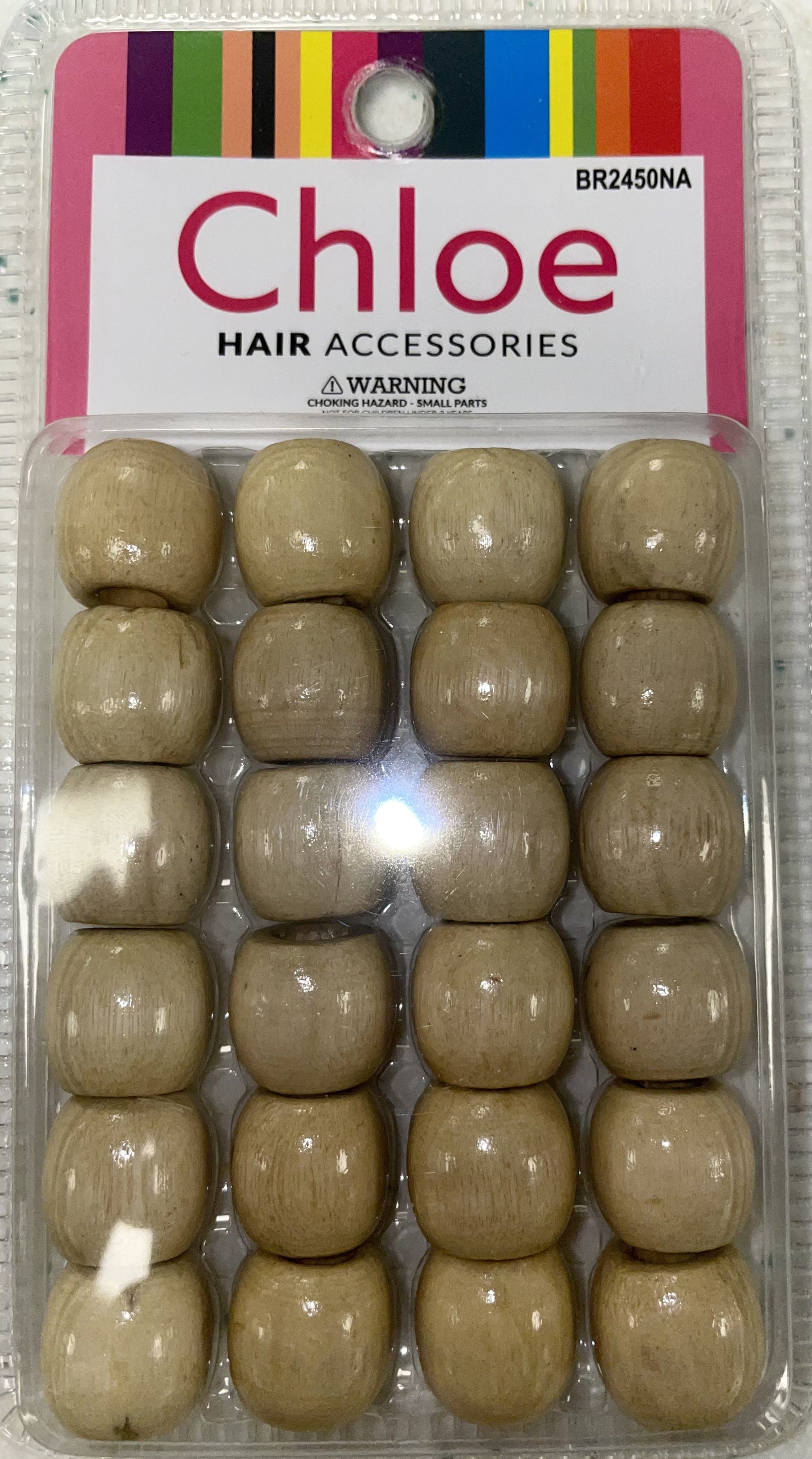 Chloe Round Jumbo 18mm Wood Beads 24/Pk