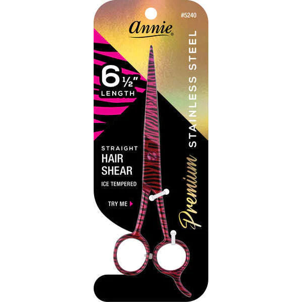 Premium Stainless Steel Straight Hair Shears 6.5" Length