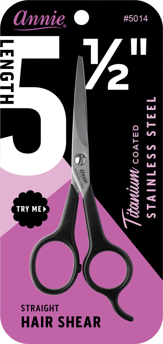 Annie Black Titanium Coat Hair Shear 5.5"