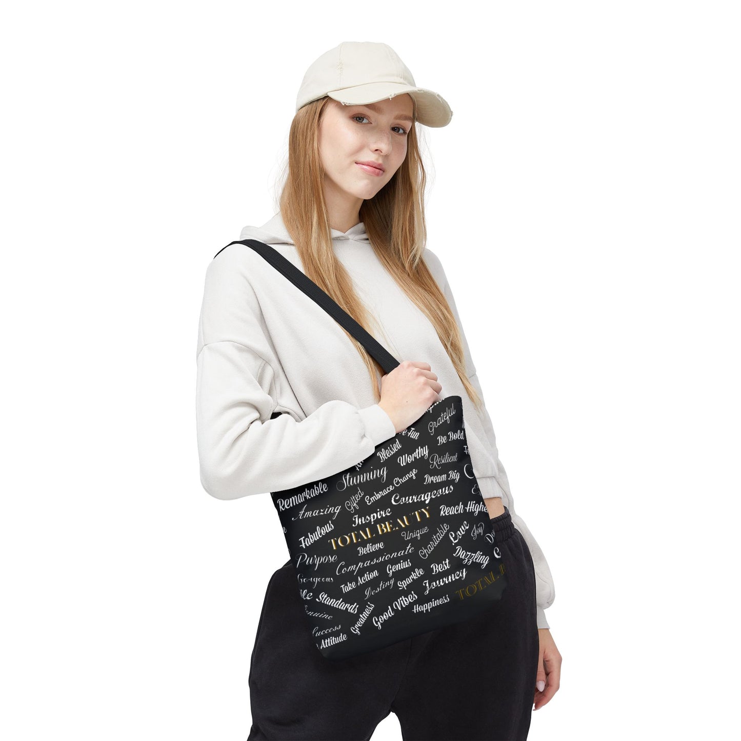 Inspirational Tote Bag - Total Beauty Motivational AOP