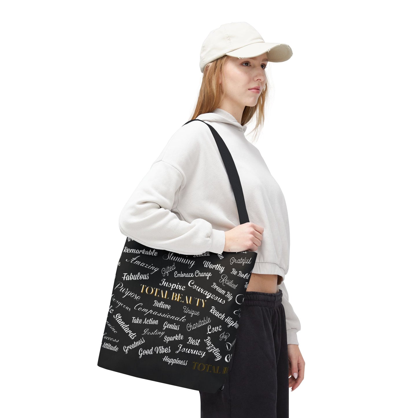 Inspirational Tote Bag - Total Beauty Motivational AOP