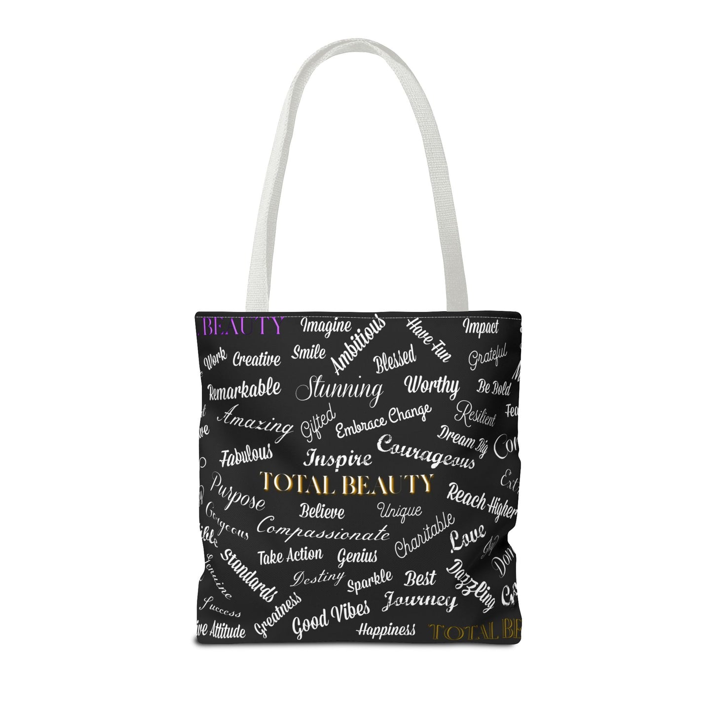 Inspirational Tote Bag - Total Beauty Motivational AOP