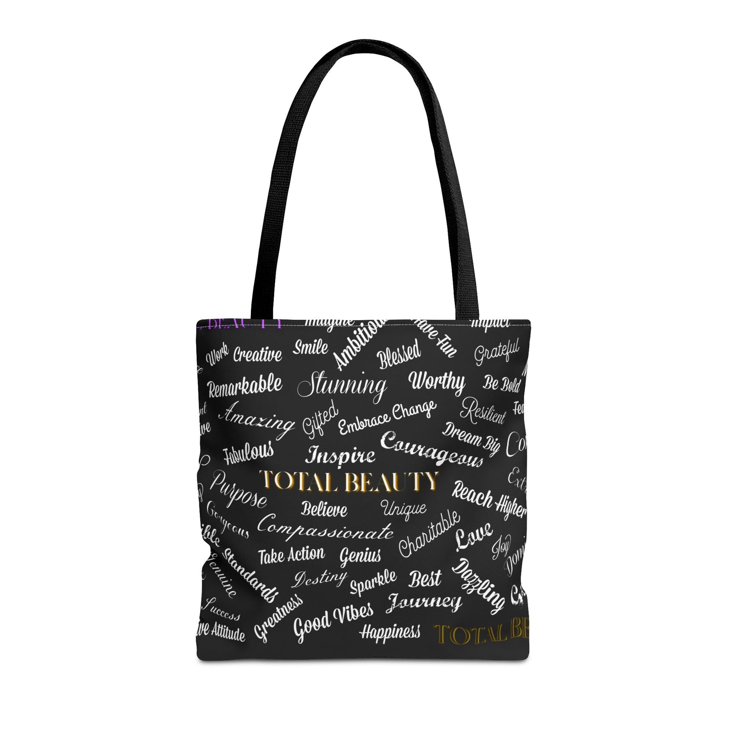 Inspirational Tote Bag - Total Beauty Motivational AOP