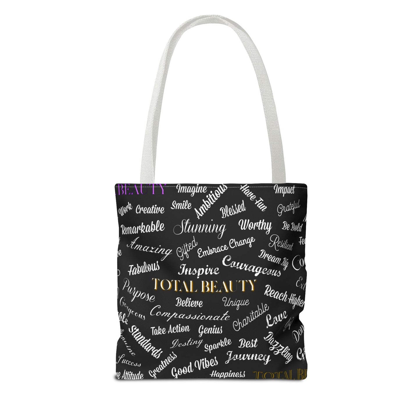 Inspirational Tote Bag - Total Beauty Motivational AOP