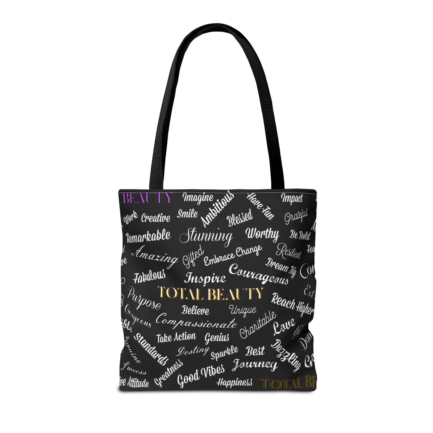 Inspirational Tote Bag - Total Beauty Motivational AOP
