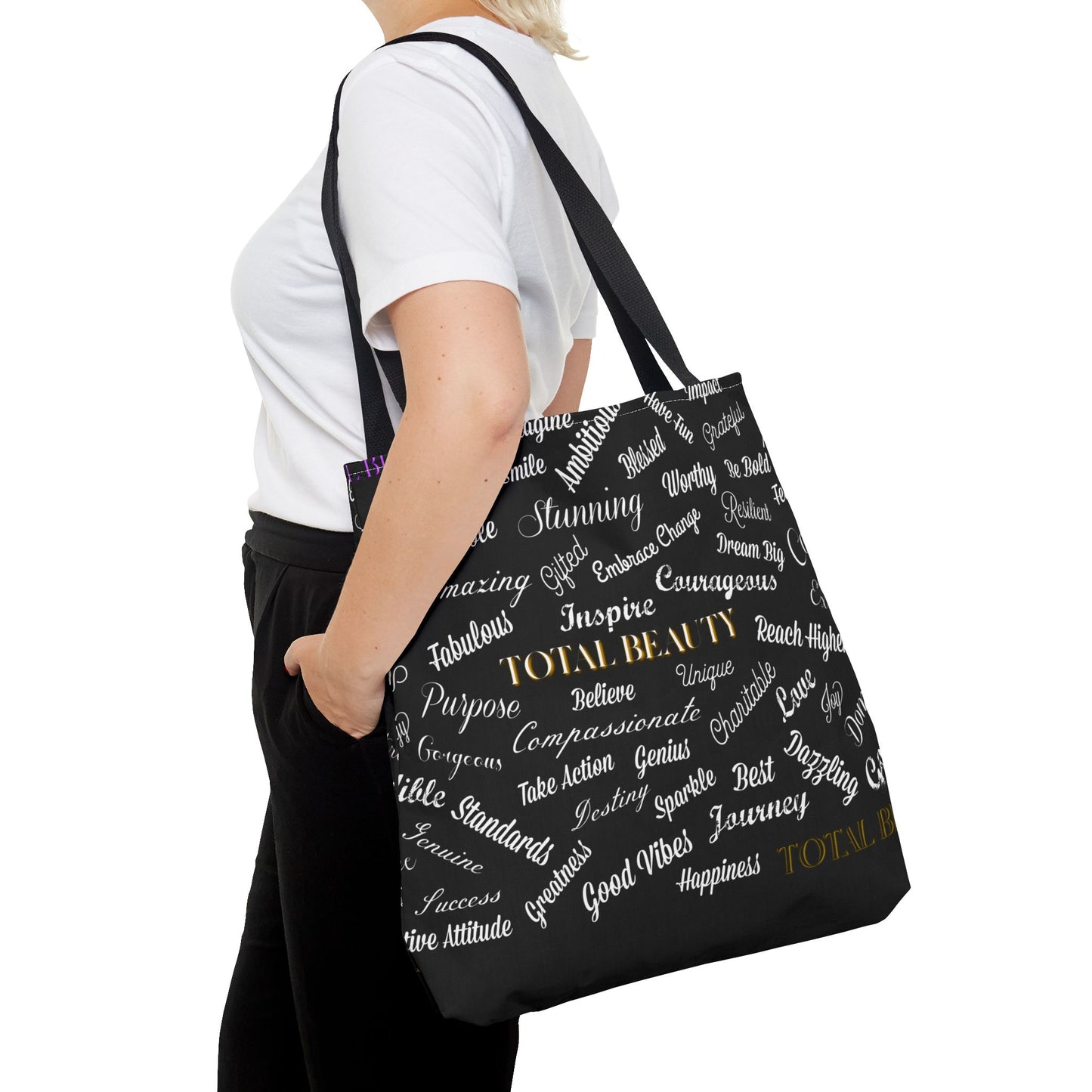 Inspirational Tote Bag - Total Beauty Motivational AOP