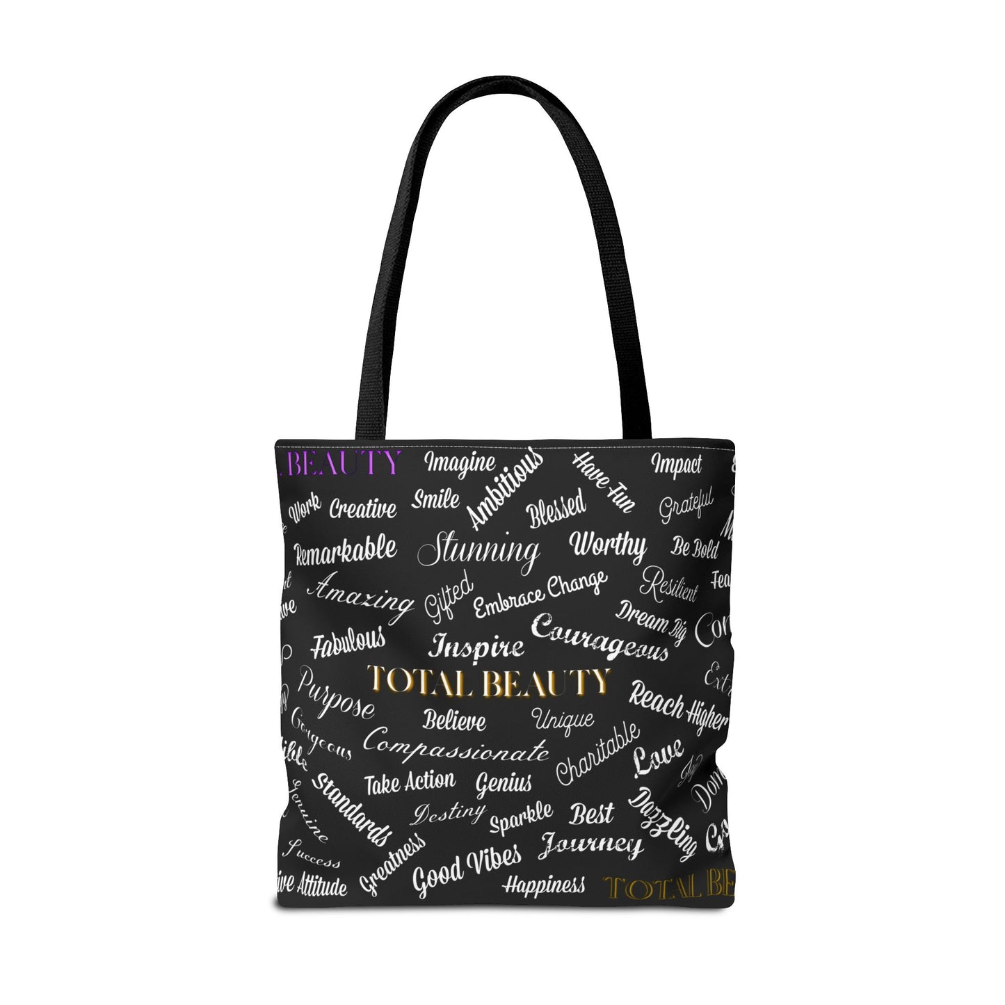 Inspirational Tote Bag - Total Beauty Motivational AOP