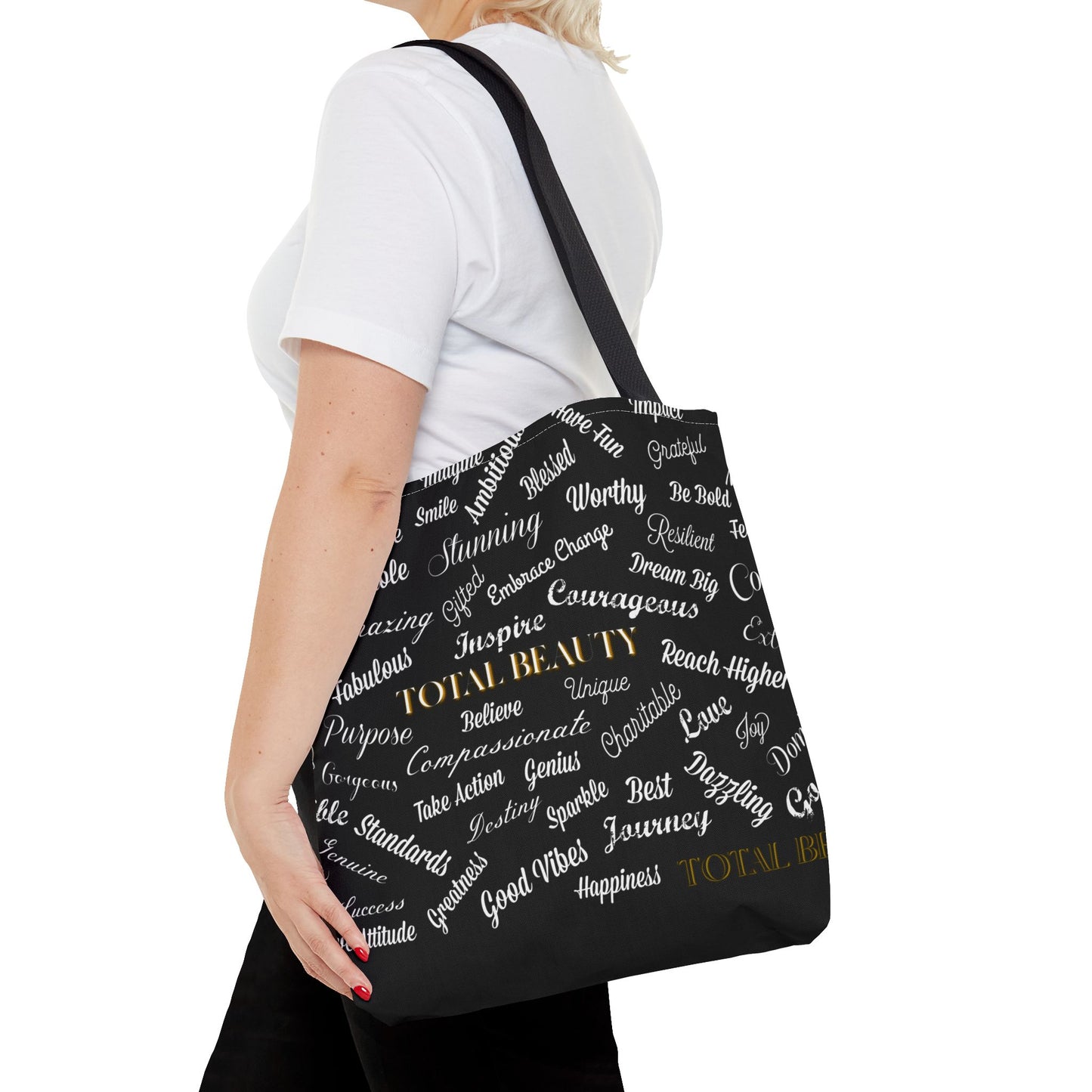 Inspirational Tote Bag - Total Beauty Motivational AOP