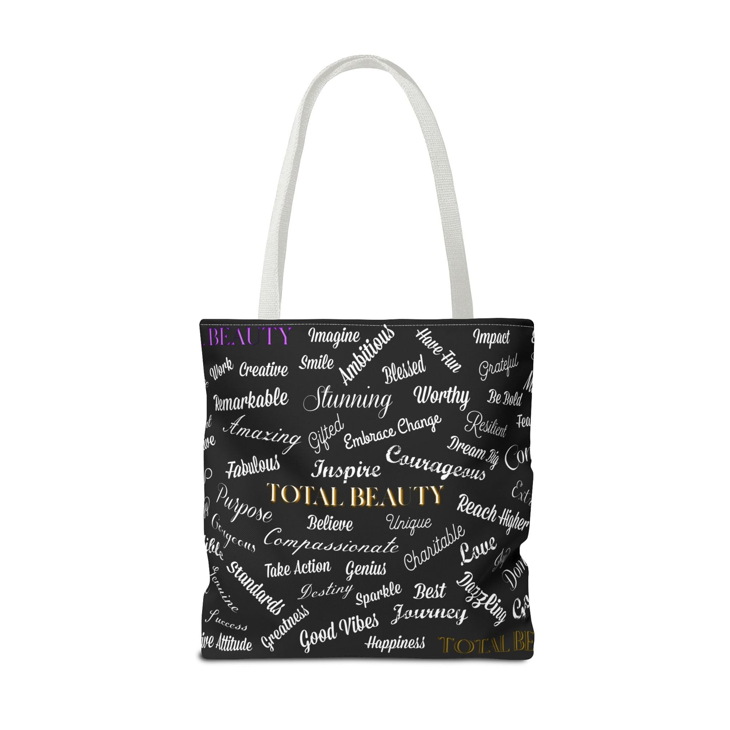 Inspirational Tote Bag - Total Beauty Motivational AOP