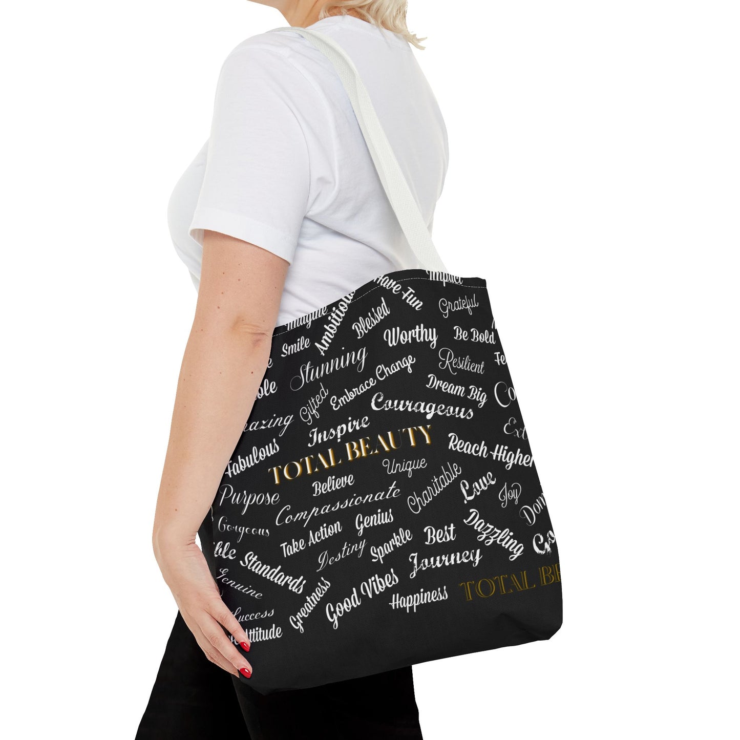 Inspirational Tote Bag - Total Beauty Motivational AOP