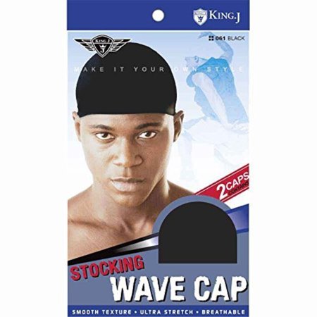 King J Stocking Wave Cap - Black