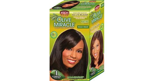 African Pride Olive Miracle No-Lye Relaxer - 1 Touch Up - Regular Strength