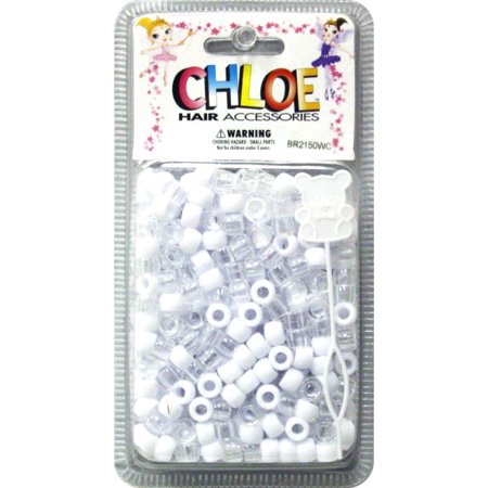 Chloe Beads White & Clear 500PC W/ Beader