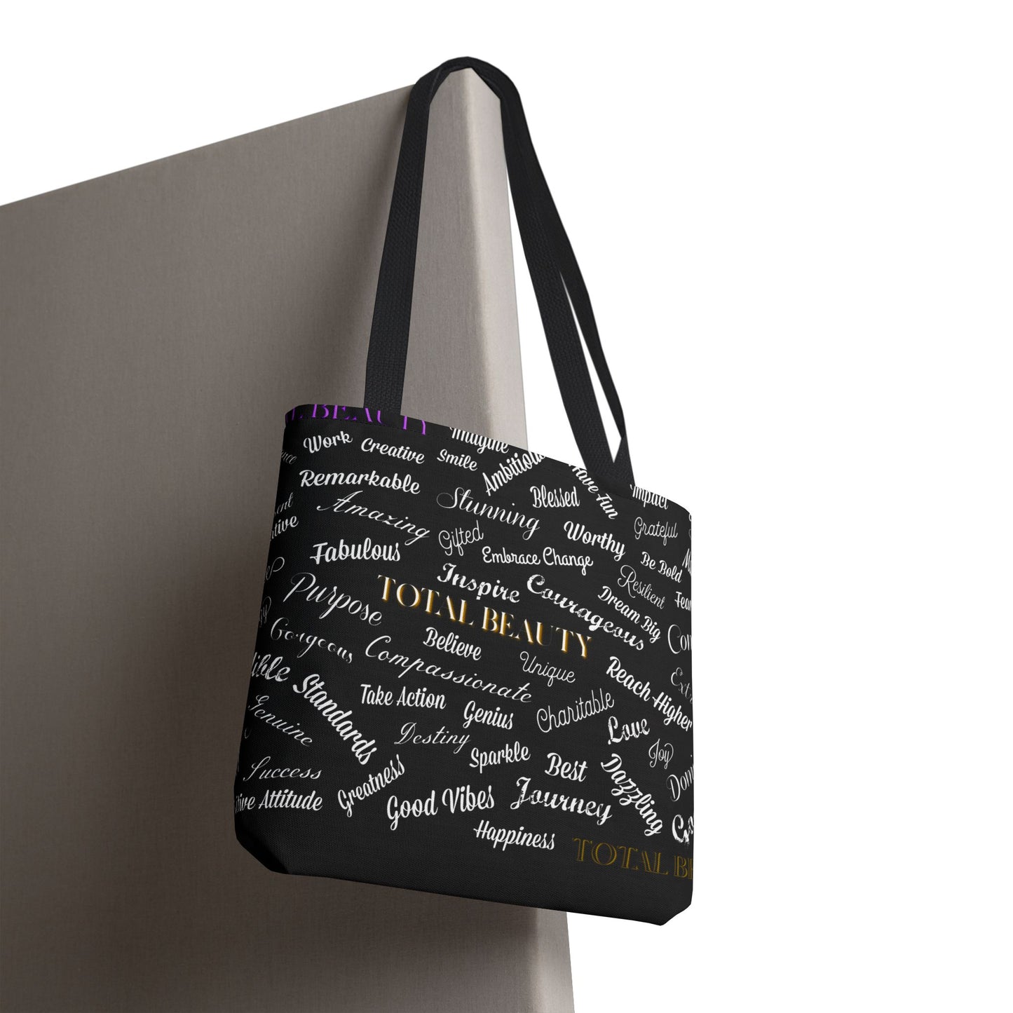 Inspirational Tote Bag - Total Beauty Motivational AOP