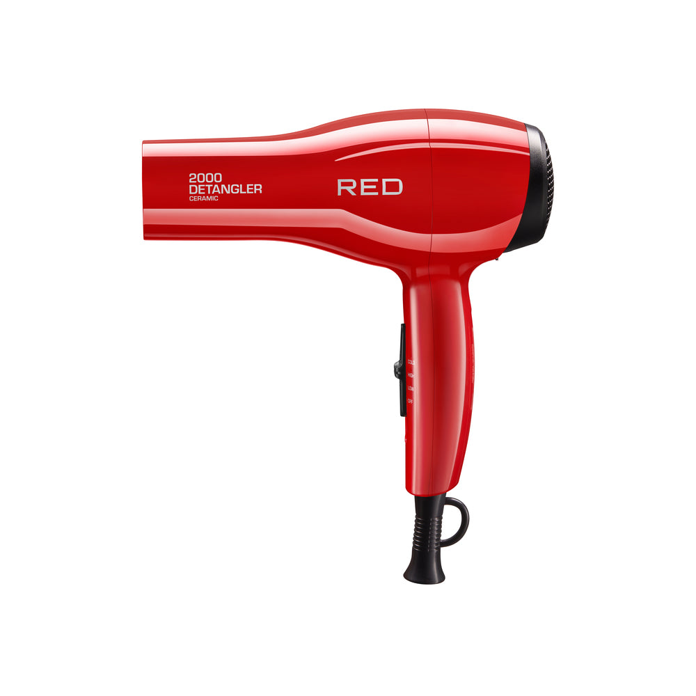 RED by Kiss 2000 Detangler Ceramic Dryer - Red